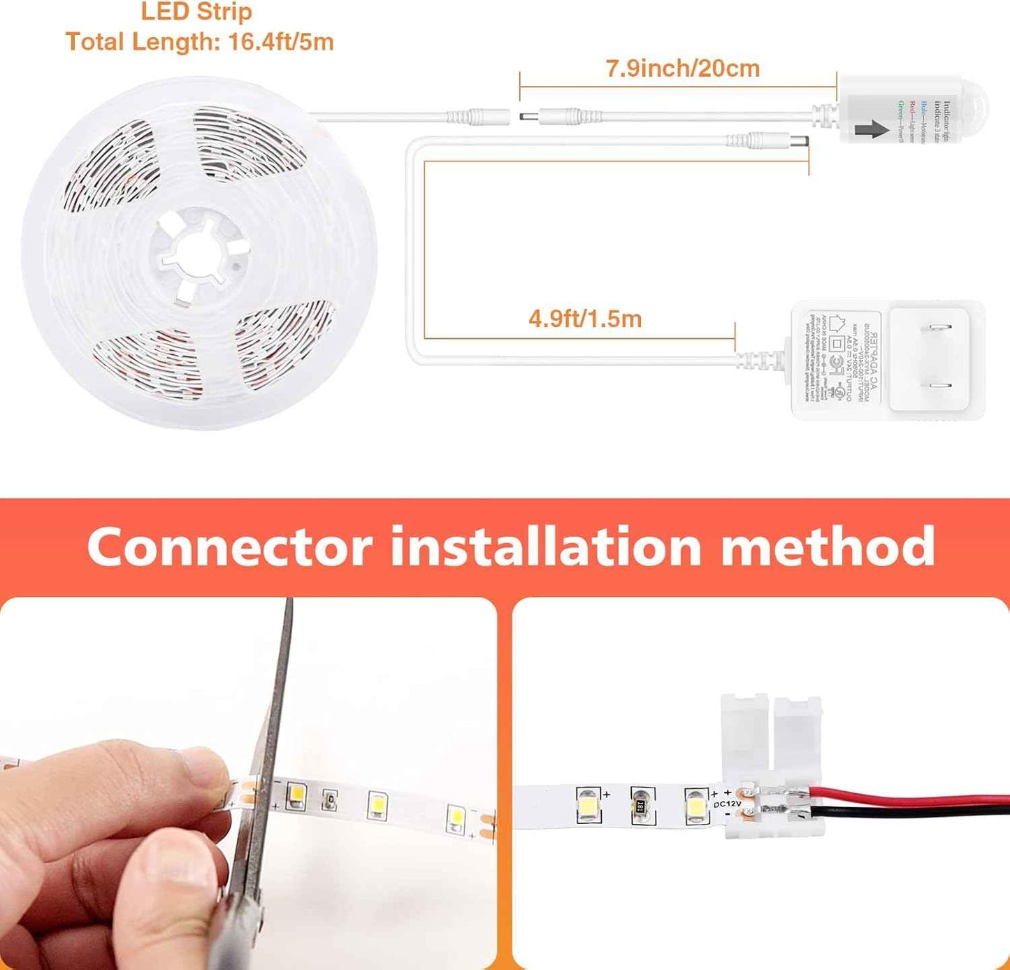 WOBANE Peel-and-Stick LED Strip – Clean No-Drill Lighting for Minimalist Apartments and Rented Spaces