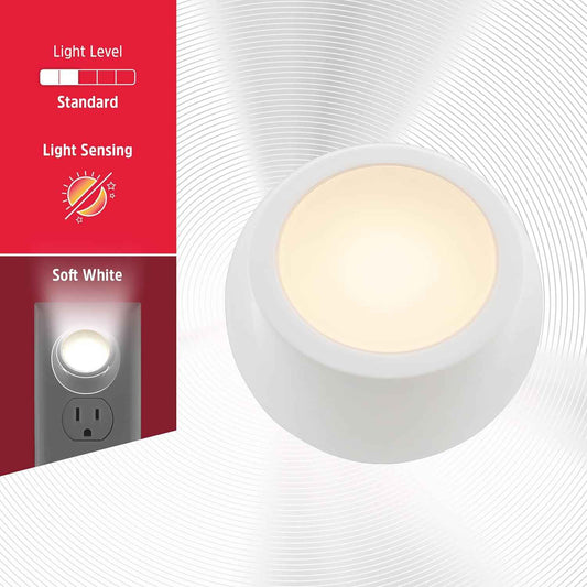 Energizer Nightlight for Living Room – Soft White Accent Lighting with 360° Rotating Head and Floral Pattern