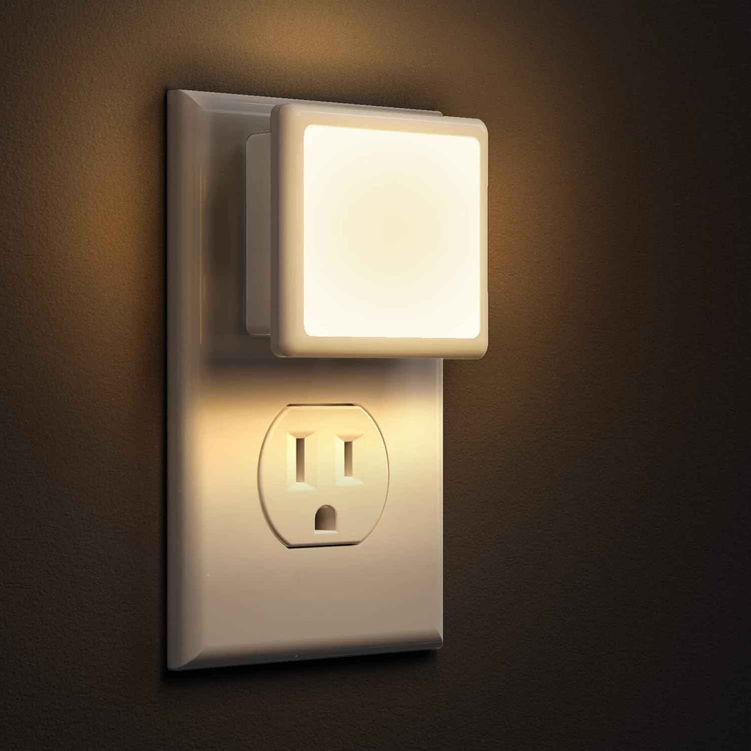 L LOHAS LED Night Light Plug – Dusk-to-Dawn Hallway Safety Light for Elderly, Auto On/Off Sensor
