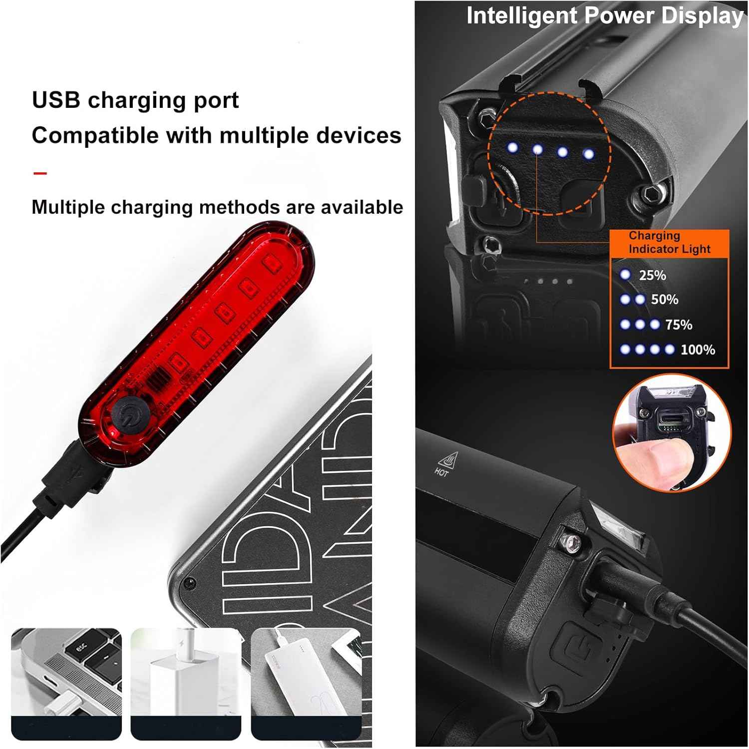 Luminoak Bike Light Set – Family Cycling Safety Light for Kids Bikes, Strollers, and Neighborhood School Commute Routes