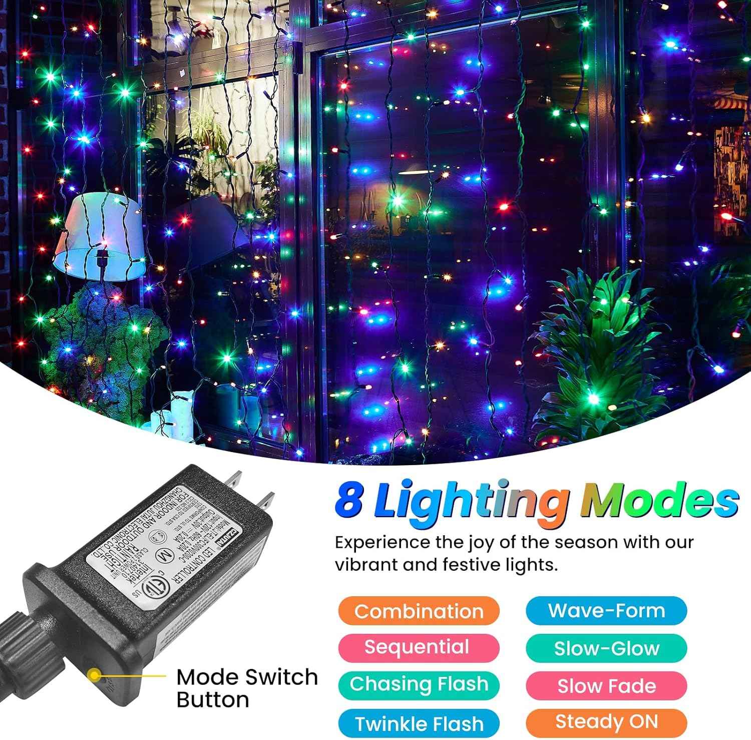 LuminexGlow Fairy Lights Gift Set 100 LED 32ft 8 Modes, Thoughtful Birthday Gift for Her Mom and Housewarming Present for Couples