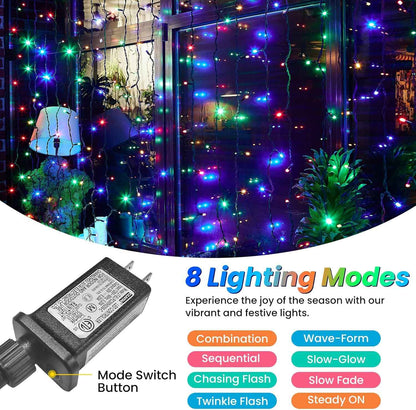 LuminexGlow Fairy Lights Gift Set 100 LED 32ft 8 Modes, Thoughtful Birthday Gift for Her Mom and Housewarming Present for Couples