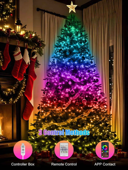 AIMENGTE RGB Smart String Lights 16FT with App and Remote – Thoughtful Birthday Gift for Her, Mom and Teens Who Love Cozy Decor