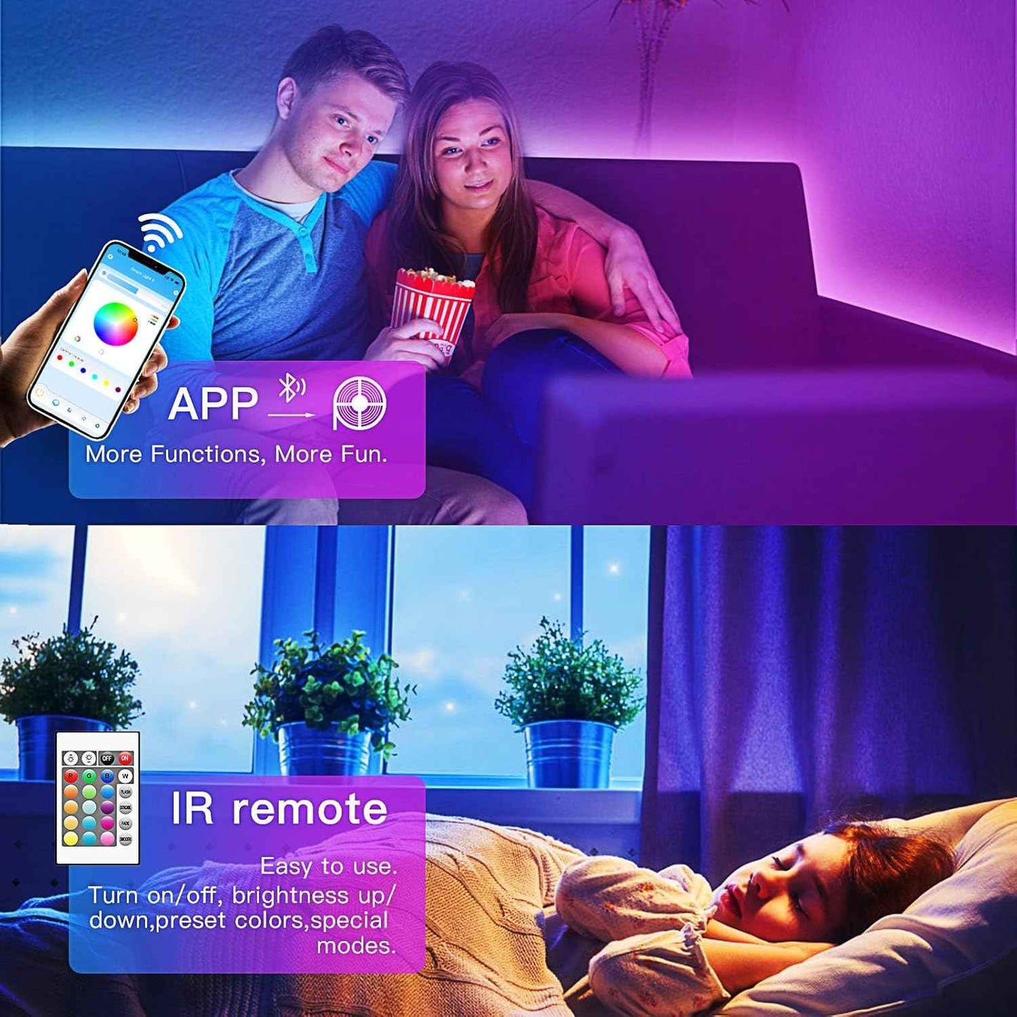TJOY LED Lights for Study Room and Computer Desk – 24V Low Glare RGB Strip with App Scheduling