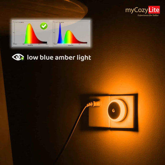 Lumina Kids Night Light – Cool-Touch Amber Plug-In for Nursery and Toddler Room, Dusk to Dawn