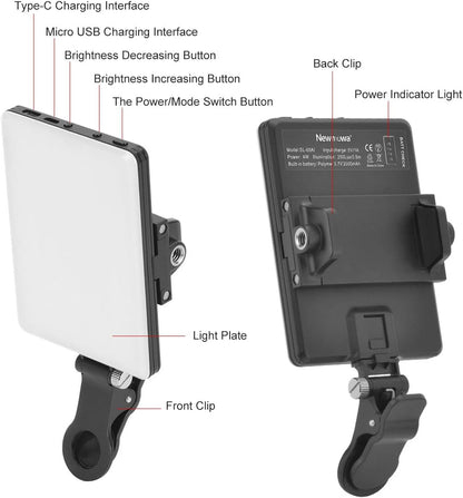 built-in rechargeable battery with micro usb and type-c charging input