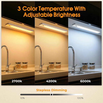 LuminBeam Cordless Cabinet Light – Clutter-Free Kitchen Counter Illumination with Hidden Magnetic Mount, 0.6 inch Slim