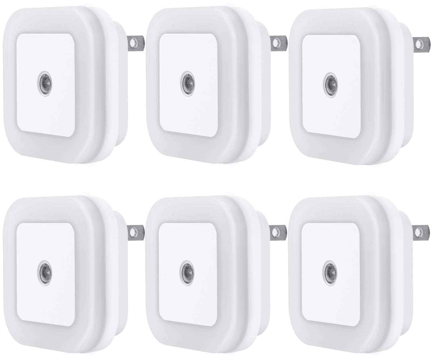 Uigos LED Night Light – Compact Plug-in Dusk to Dawn Light for Clean Modern Interiors, 6-Pack Set