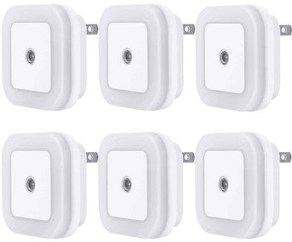 Uigos LED Night Light – Compact Plug-in Dusk to Dawn Light for Clean Modern Interiors, 6-Pack Set