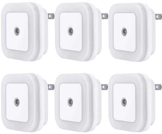 Uigos LED Night Light – Compact Plug-in Dusk to Dawn Light for Clean Modern Interiors, 6-Pack Set