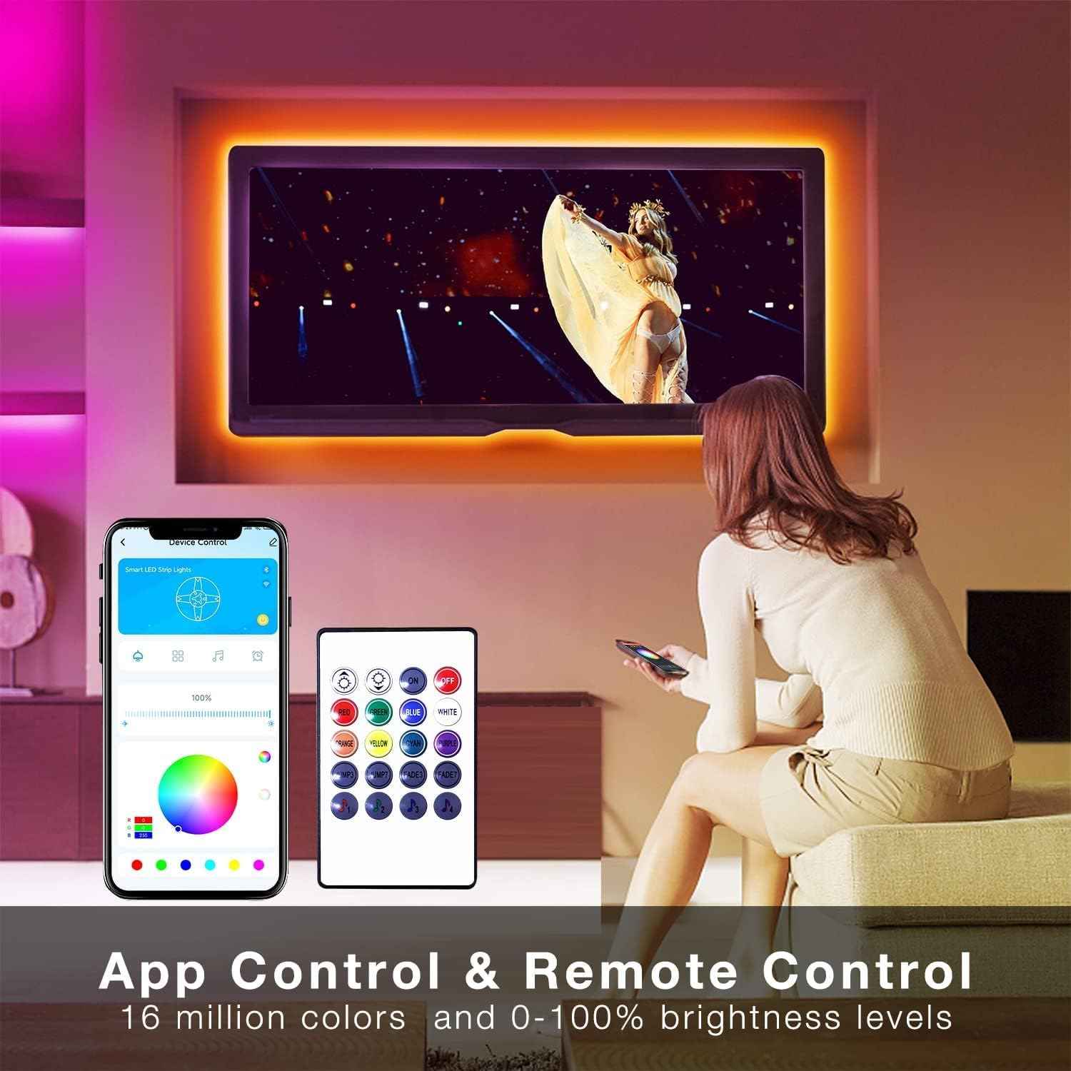 DAYBETTER RGB Light Strip – Flameless Kids Room Ambience Lighting with Built-In Sleep Timer