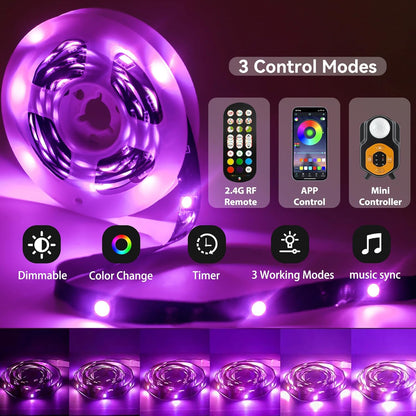 built-in sensitivity-adjustable microphone for music sync color changes