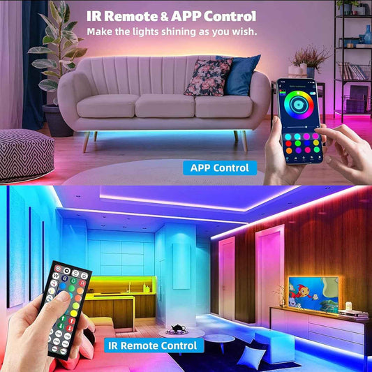 Lumistrip Smart LED Strip Lights – Bedroom Aesthetic RGB Mood Lighting with Music Sync and App Control