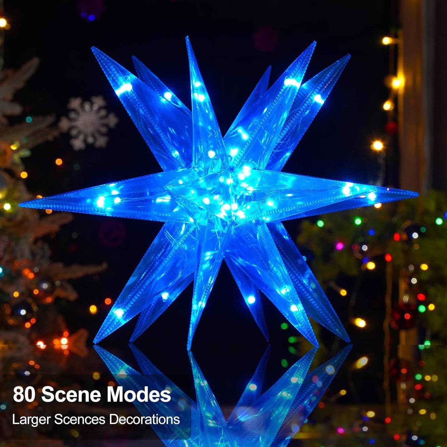 13.8" Smart Christmas Star – Housewarming Gift for New Homeowners, Music Sync LED