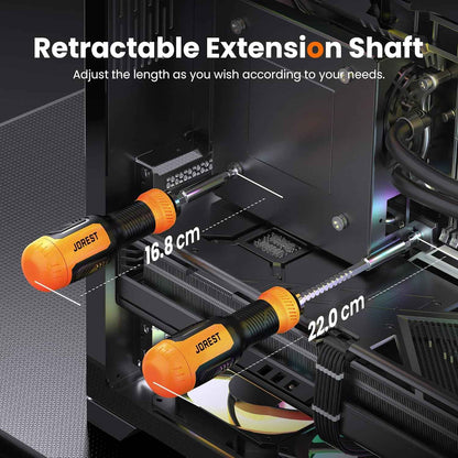 Jorest 25-in-1 Screwdriver Set – Minimalist Pocket Tool Replacing Bulky Bit Kits, Clean and Clutter-Free Drawer Upgrade