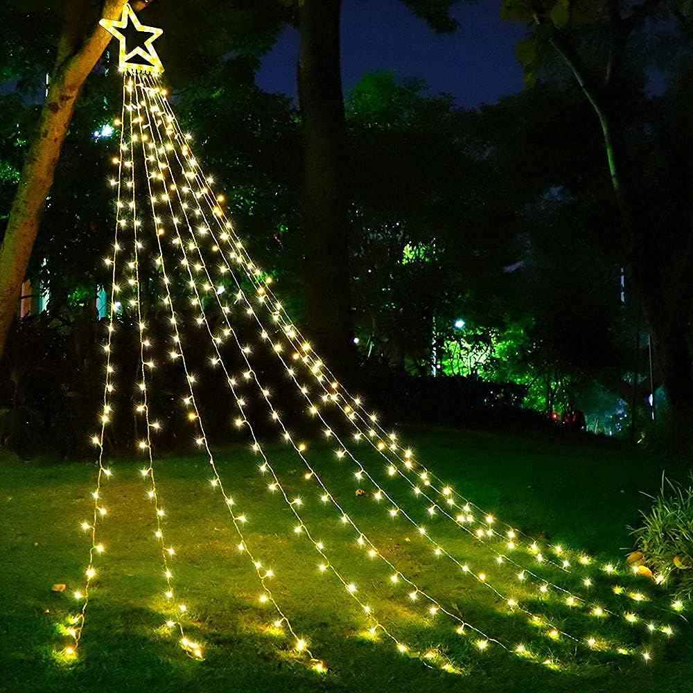 DANLI Star String Lights — 320 LED Hanging Star Fairy Light for Window Frame and Indoor Holiday Aesthetic, Timer & Remote