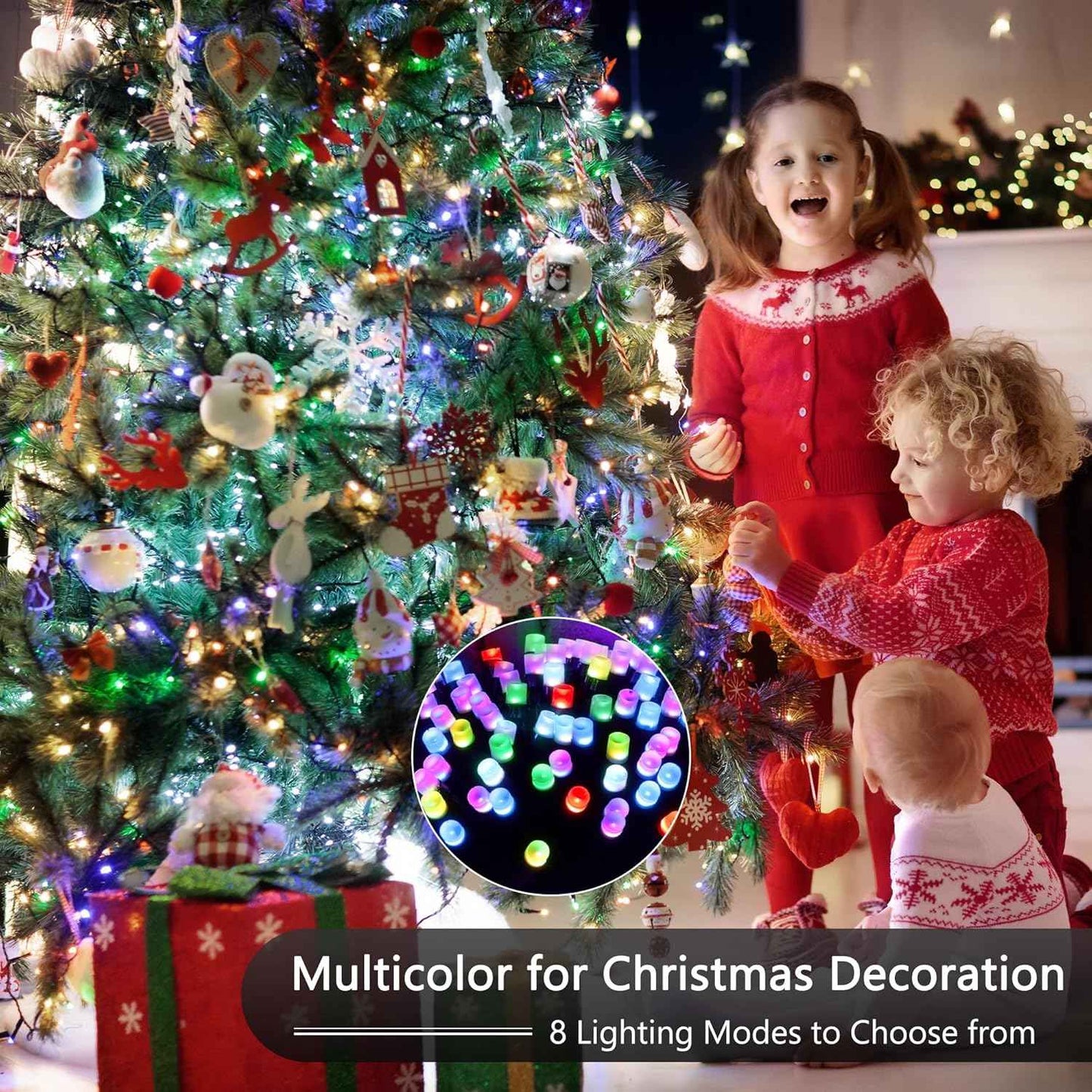 Toodour Waterproof String Lights – Outdoor Patio Lights 115ft, Color Changing LED Lights for Backyard and Garden