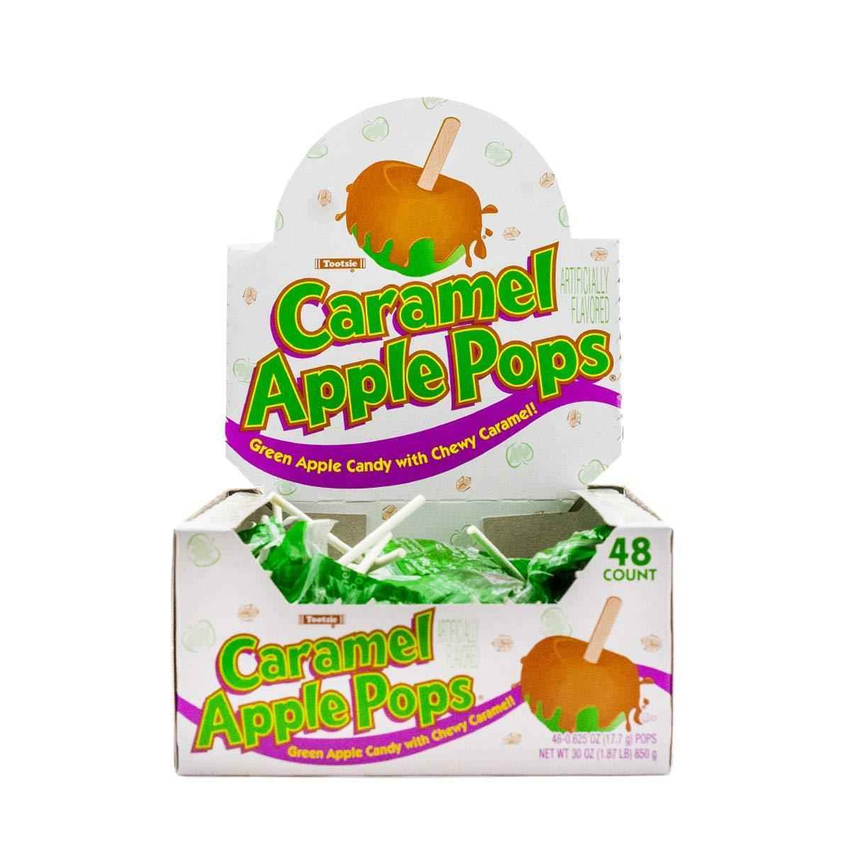 Tootsie Roll Caramel Apple Suckers – Allergy-Safe Goody Bag Fillers for Kids' Birthdays, Bulk 48 Count