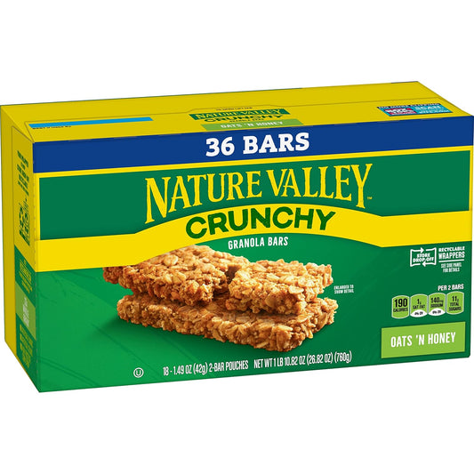 bulk box of 48 bars delivered as 24 individually sealed two-bar pouches for grab-and-go use