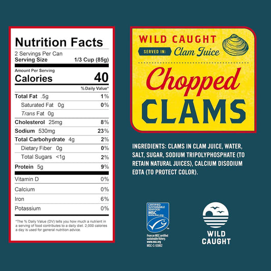 Snow's Ocean Chopped Clams 51 oz Can - High-Volume Pantry Stock for Commercial Kitchen Efficiency