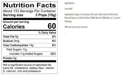 bulk packaging format (12.4 x 9.6 x 4.9 inches) suited to candy bowl replenishment