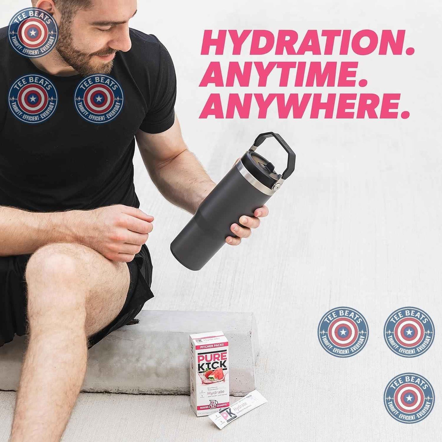Pure Kick Hydration Pitcher Pack – Portable Electrolyte Drink for Camping and Patio Days