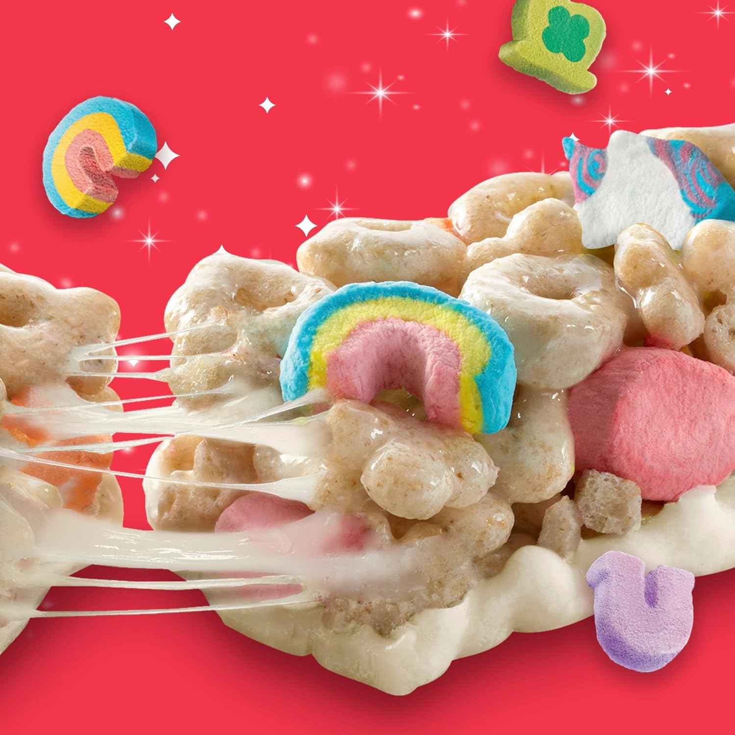 Lucky Charms Breakfast Cereal Treat Bars – Lunchbox Snack for School-Age Kids, Individually Wrapped Value Pack of 16