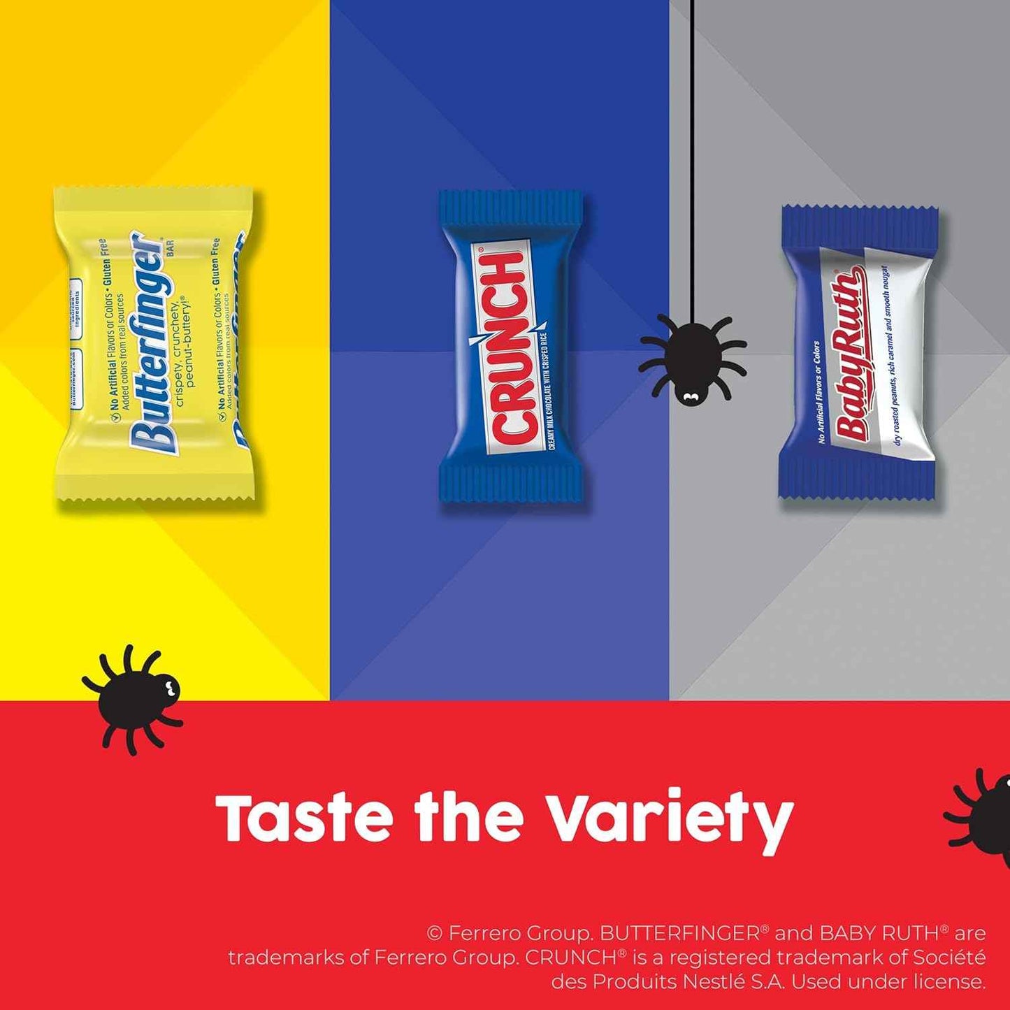 Butterfinger, CRUNCH and Baby Ruth Minis Individually Wrapped Variety – Lunch Box Treats and Backpack Snacks for School Age Kids