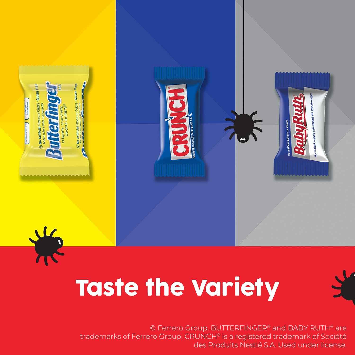 Butterfinger, CRUNCH and Baby Ruth Minis Individually Wrapped Variety – Lunch Box Treats and Backpack Snacks for School Age Kids