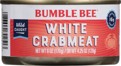 Bumble Bee Canned Crab Meat – 16g Protein Snack for Mindful Eating and Calorie-Conscious Home Chefs