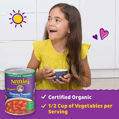 Annie's Bunny Pasta Soup – Clean-Label Canned Soup Without Preservatives, 14.3 oz