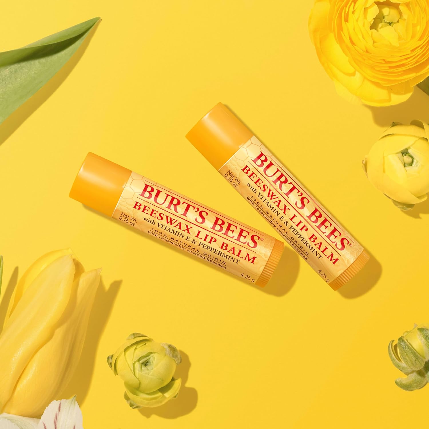 Burt's Bees Beeswax Lip Balm 12-Pack – Kid-Safe Back-to-School Stocking Stuffer for Lunchbox and Backpack