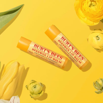 Burt's Bees Beeswax Lip Balm 12-Pack – Kid-Safe Back-to-School Stocking Stuffer for Lunchbox and Backpack