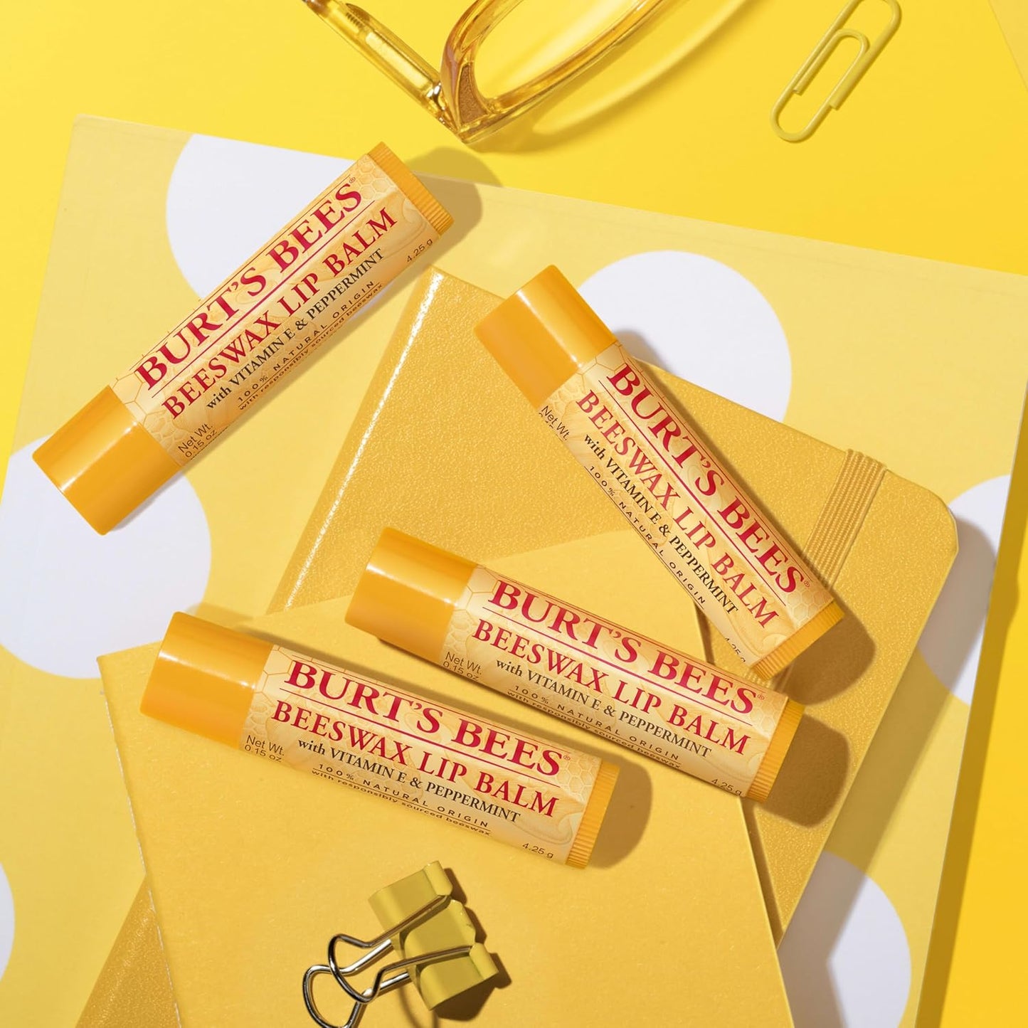 Burt's Bees Beeswax Lip Balm 12-Pack – Kid-Safe Back-to-School Stocking Stuffer for Lunchbox and Backpack