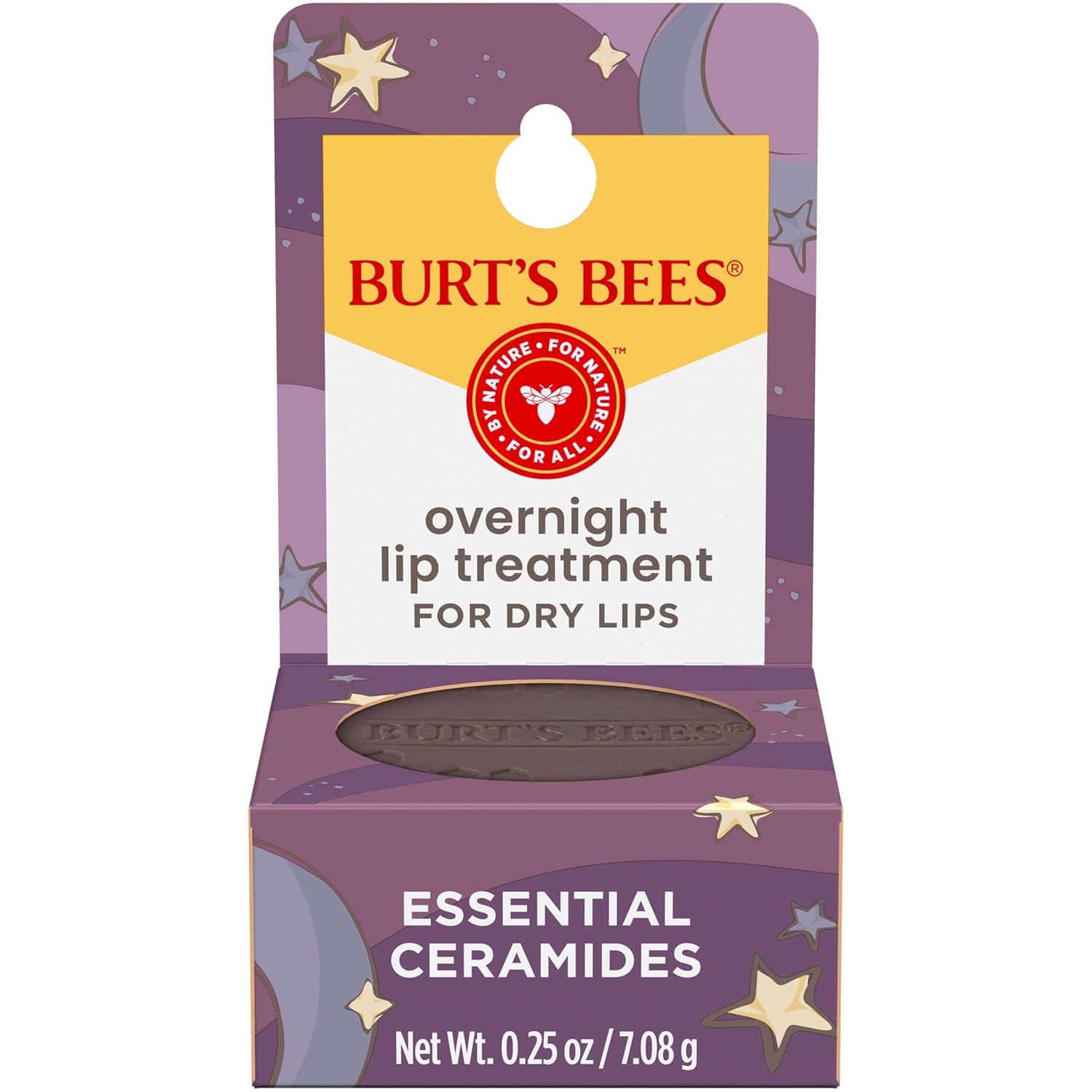 Burt's Bees Overnight Intensive Lip Treatment – Nightly Bedtime Self-Care Ritual for Hydrated Lips by Morning