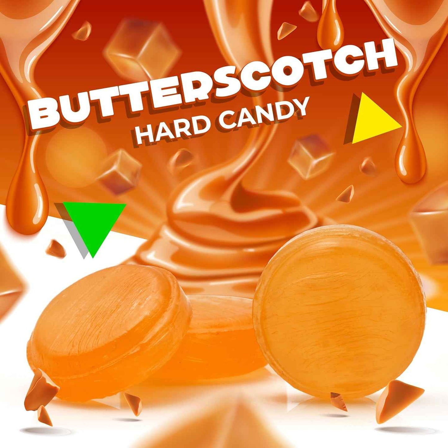 Arcor Butterscotch Hard Candy – Decorative Candy Bowl Filler for Living Room and Coffee Table, Shiny Gold Discs in 1 Lb Bag