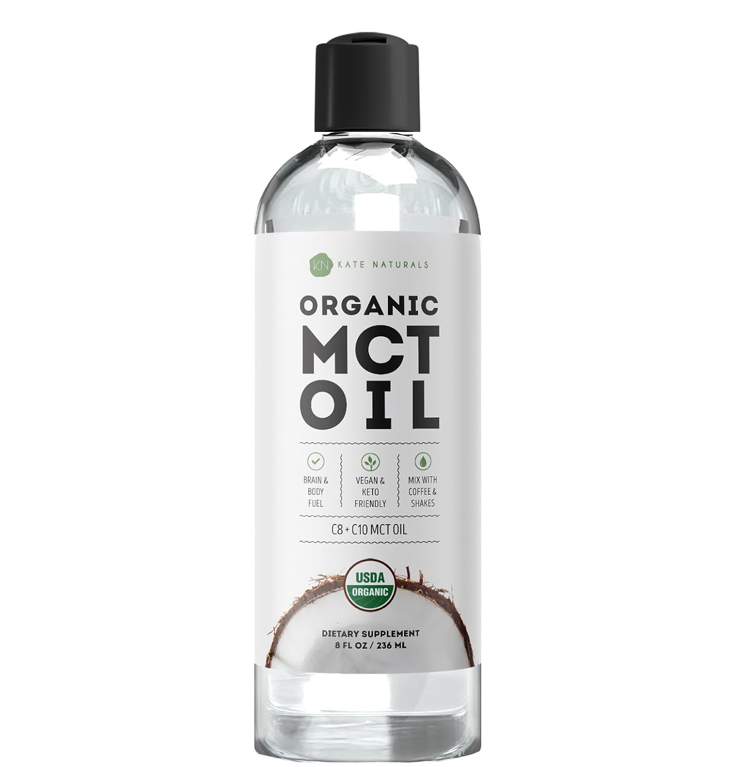 c8 (caprylic) and c10 (capric) mct blend sourced from coconut