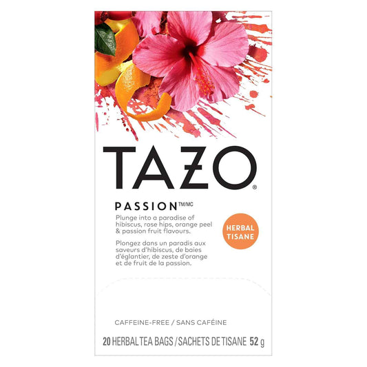 TAZO Passion Herbal Tea Bags – Caffeine-Free Family Friendly Herbal Drink for Kids and Parents