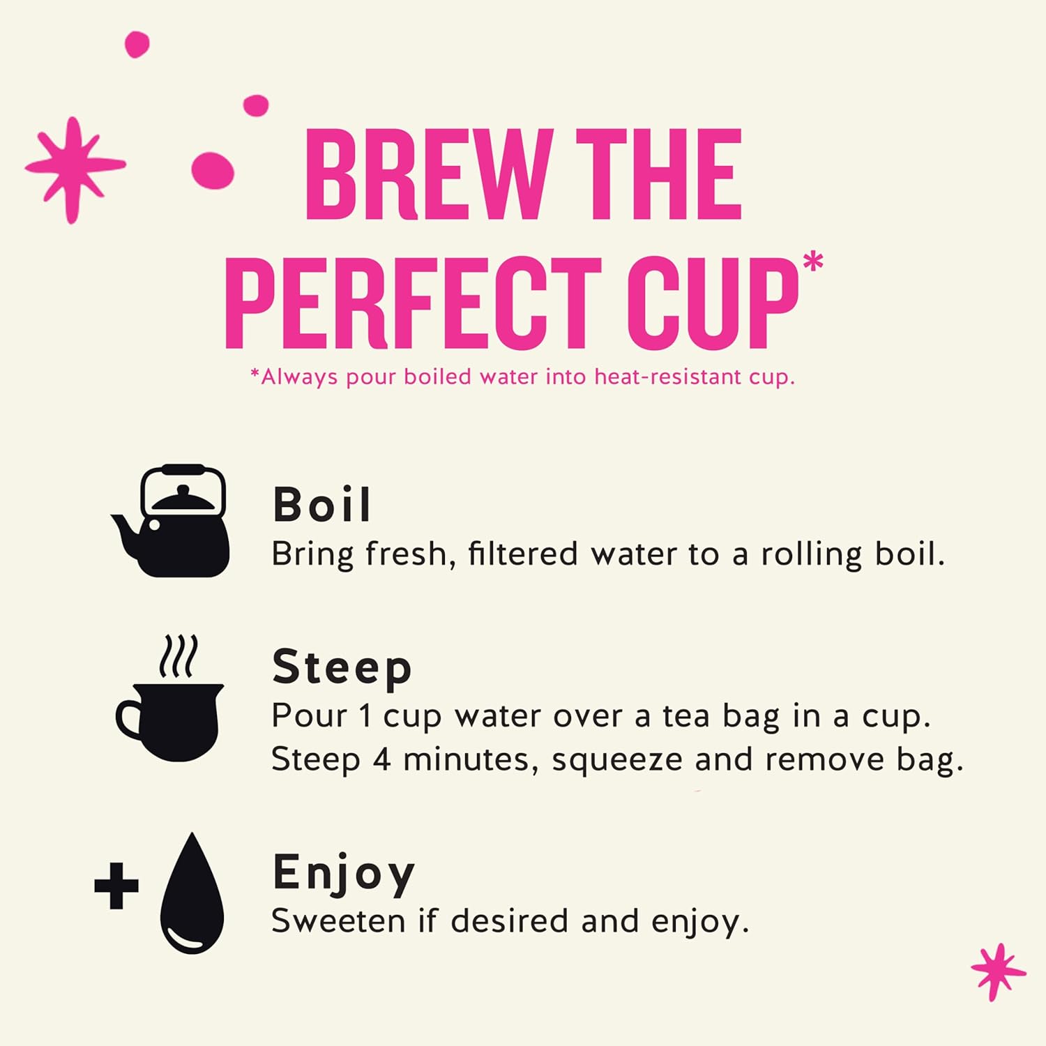 caffeine-free, non-gmo verified, certified gluten free, and free of artificial flavors or colors