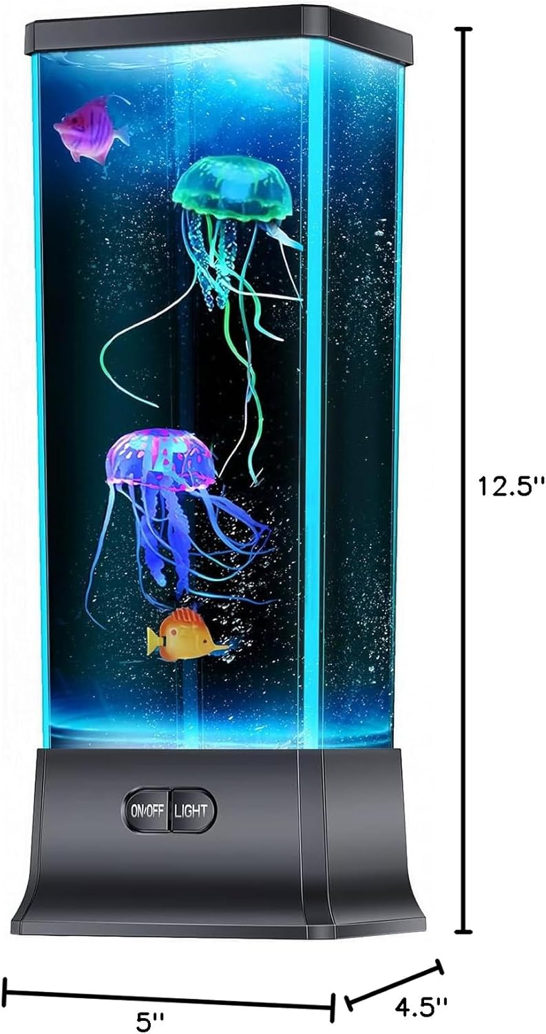 CALOVER Jellyfish Lamp – Modern Bedroom Accent Light, Color-Changing Glow for Cozy Home Ambiance