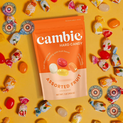Cambie Fruit Filled Center Hard Candy – Reception Desk Candy Dish Refill for Client Waiting Areas