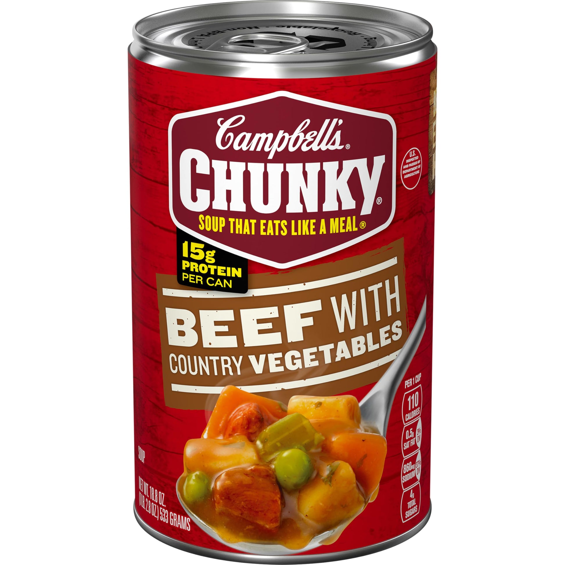 Campbell's Chunky Soup with Country Vegetables – Filling Lunch for College Students and Dorm Life, 18.8 Oz