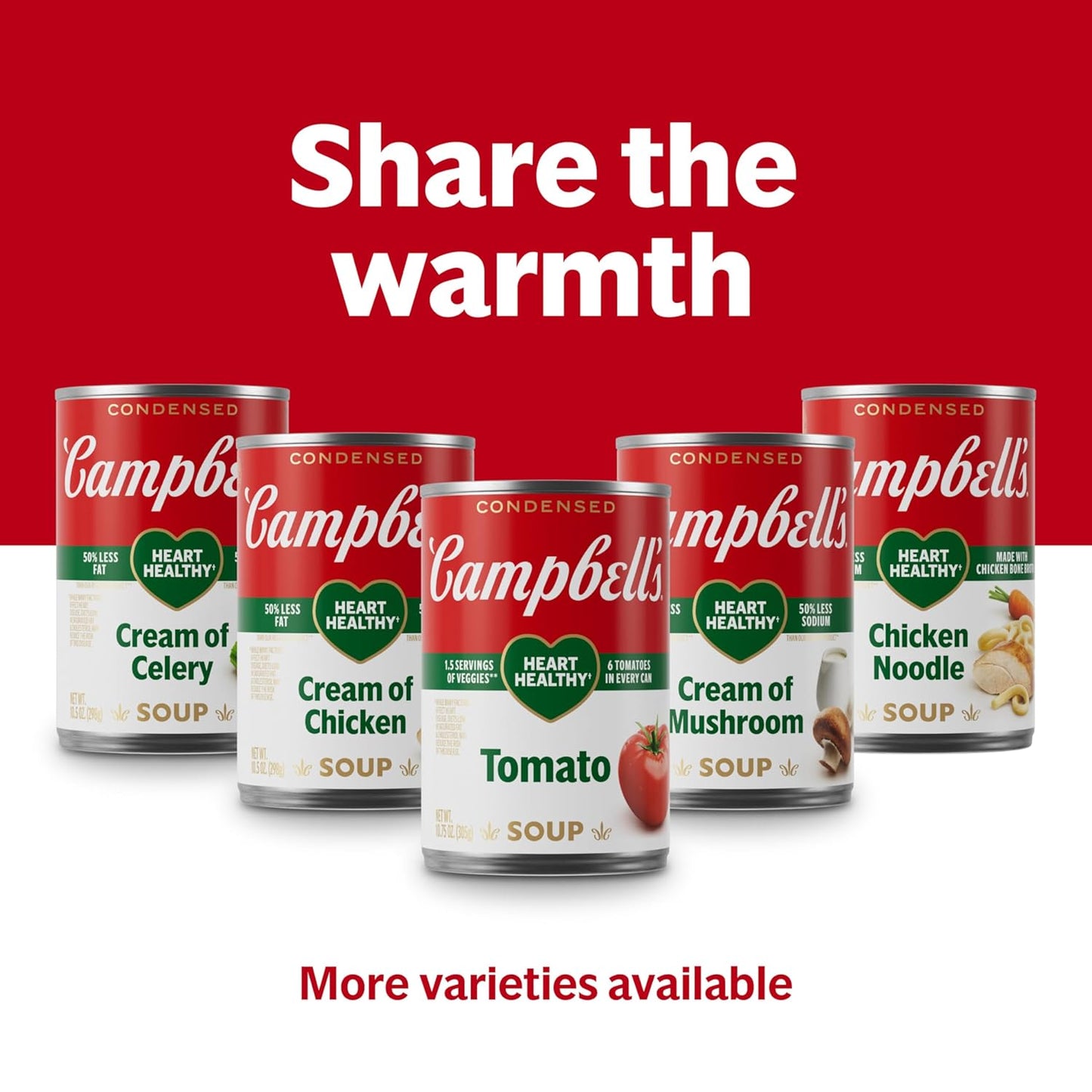 Campbell's Condensed Heart Healthy Cream of Chicken Soup, 3 Minute Microwave Lunch for Quick Work Breaks