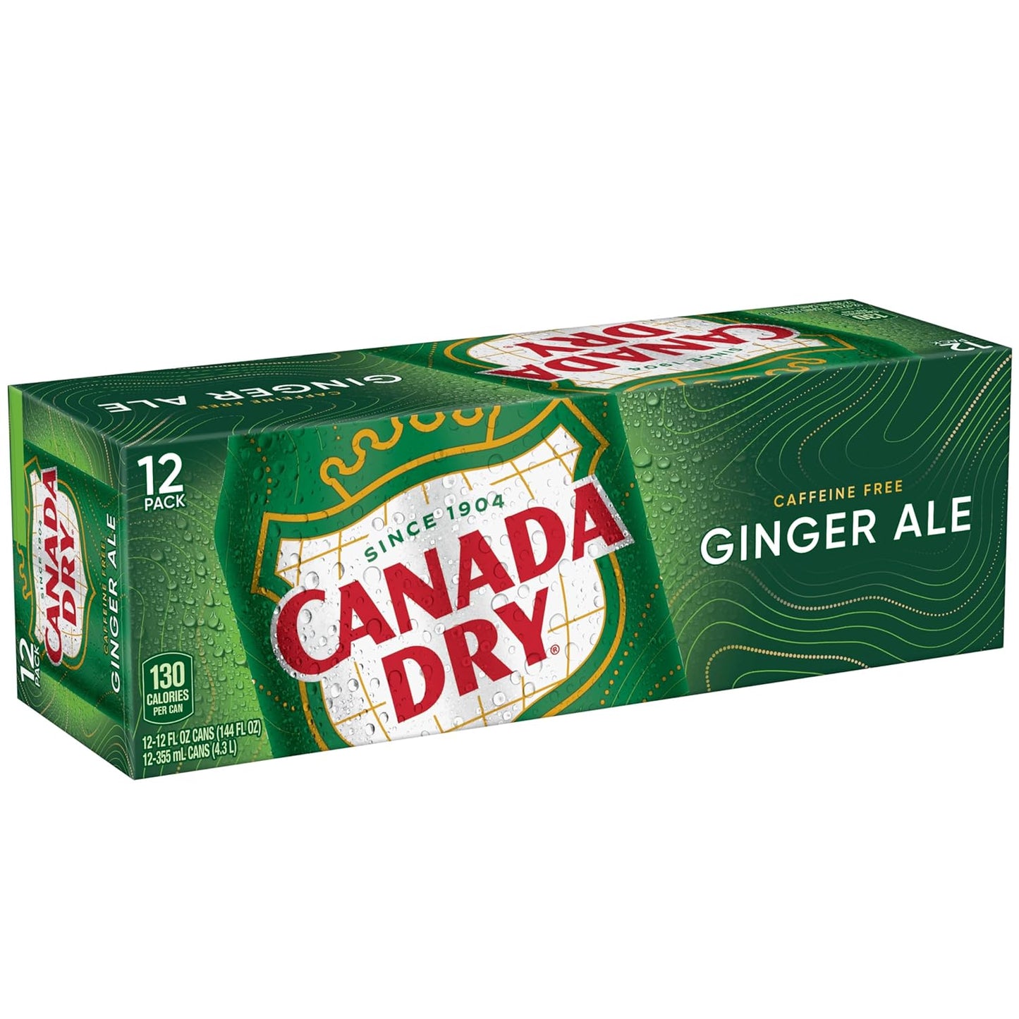 Canada Dry Ginger Ale Soda – Campfire and Trail Refreshment, Caffeine-Free 12 fl oz Cans 24 Pack