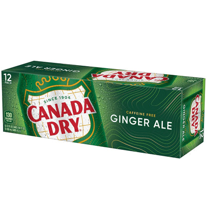 Canada Dry Ginger Ale Soda – Campfire and Trail Refreshment, Caffeine-Free 12 fl oz Cans 24 Pack