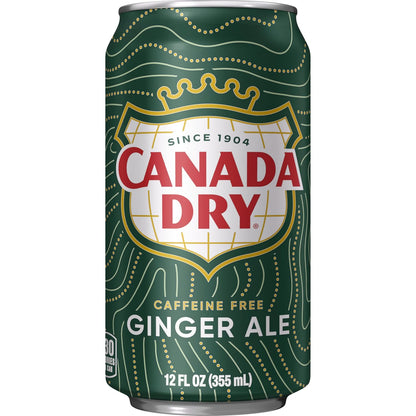 Canada Dry Ginger Ale Soda – Campfire and Trail Refreshment, Caffeine-Free 12 fl oz Cans 24 Pack
