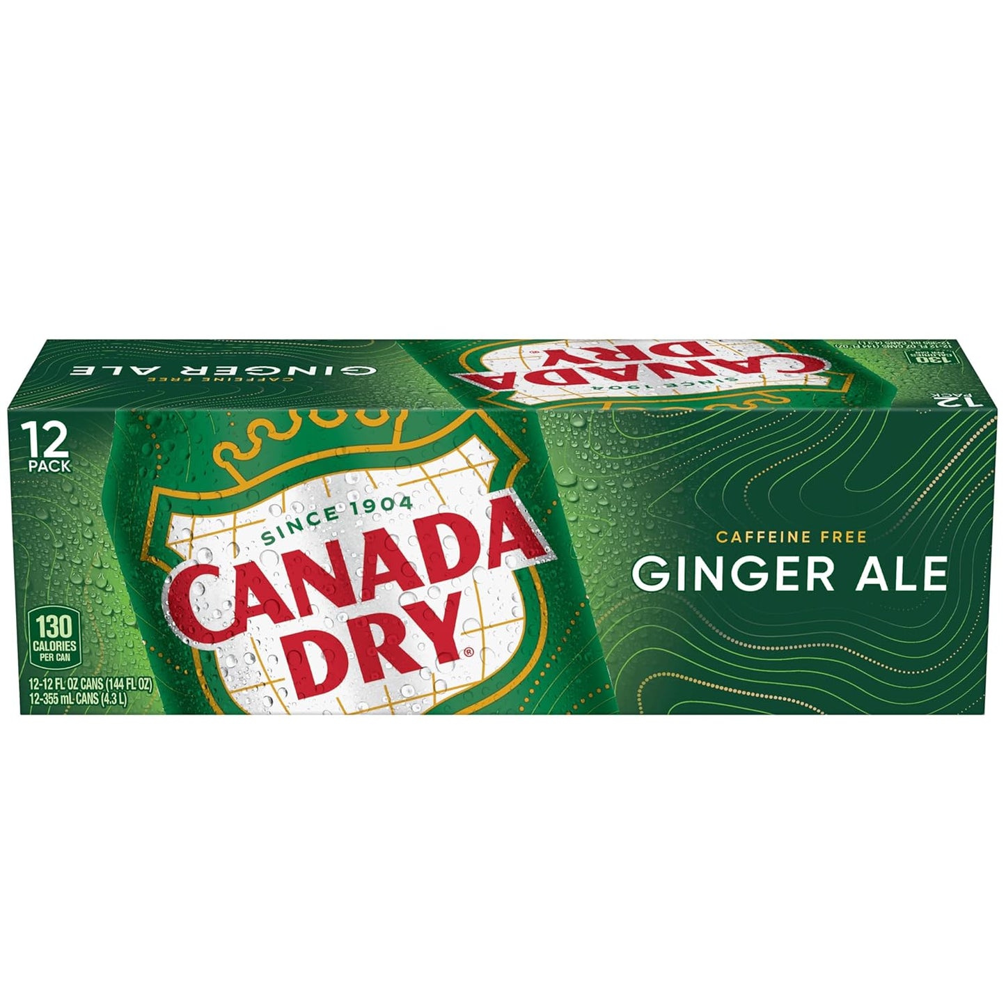 Canada Dry Ginger Ale Soda – Campfire and Trail Refreshment, Caffeine-Free 12 fl oz Cans 24 Pack