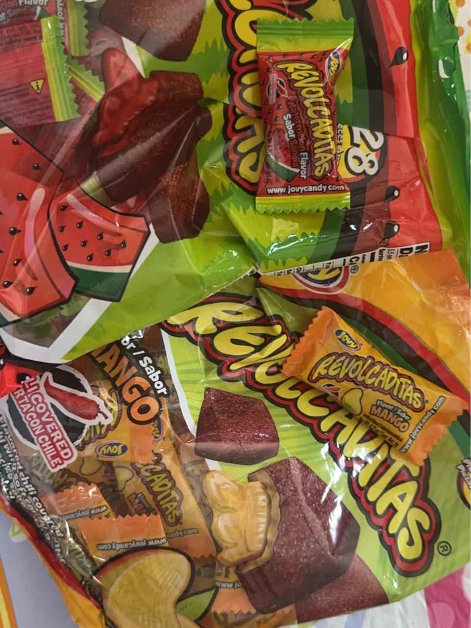 Sweetzo Sweet and Spicy Chili Hard Candy – Portable Snacks for Camping Trips and Picnics, Watermelon Mango Individually Wrapped Bags