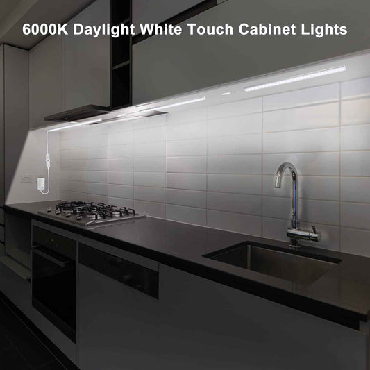 Maylit Under Cabinet LED Lights Plug in – Ultra Thin 0.25 Inch Profile for Modern Kitchen Aesthetic and Cozy Home Ambiance