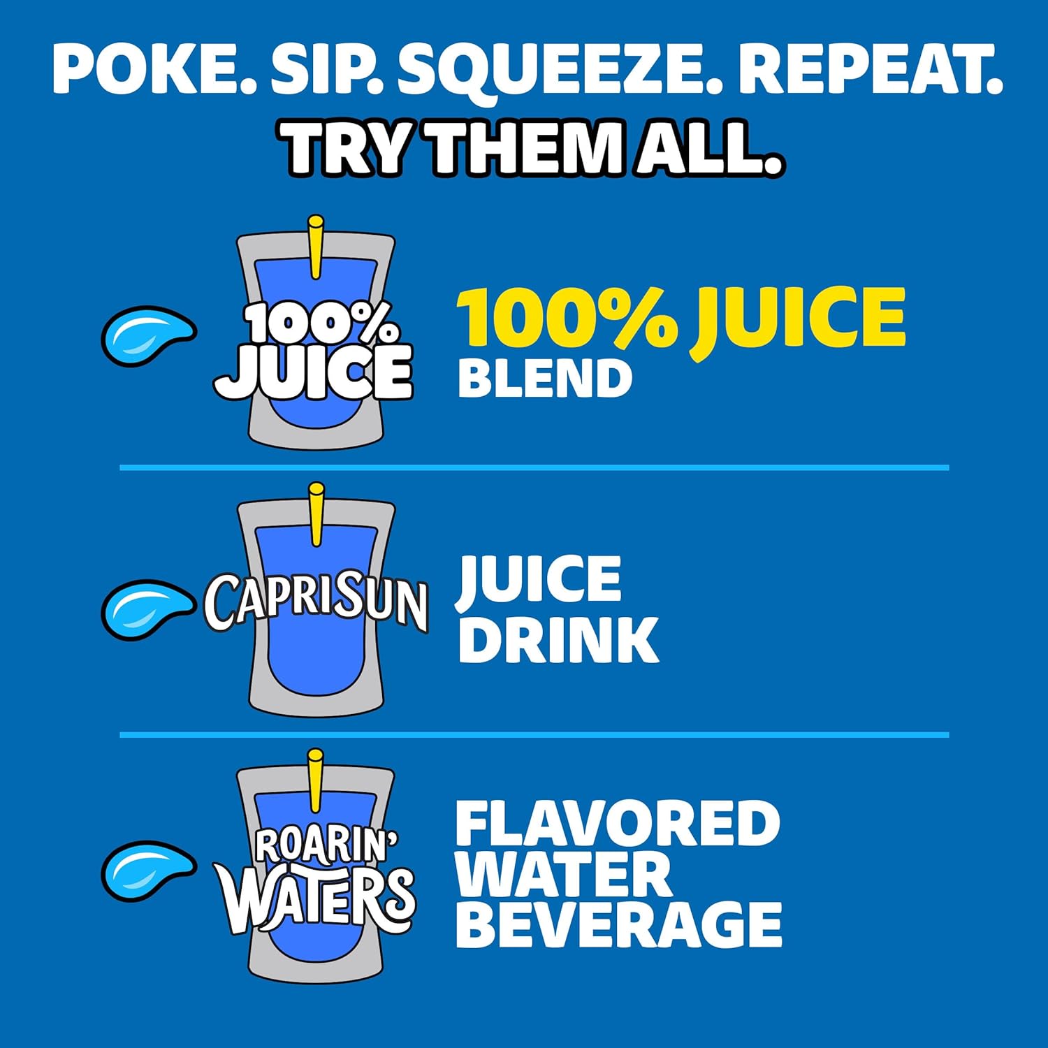Capri Sun No Added Sugar Apple Juice Pouches – Clean-Label Beverage for Wellness-Minded Families, 10 Count 6 fl oz